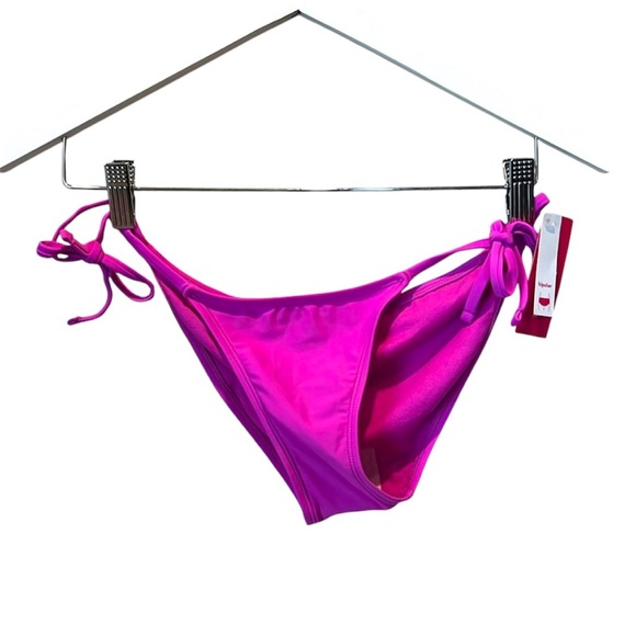 New Xhilaration Women’s Juniors Pink String Bikini Bottoms Size 00 or XS NWT - Picture 1 of 9